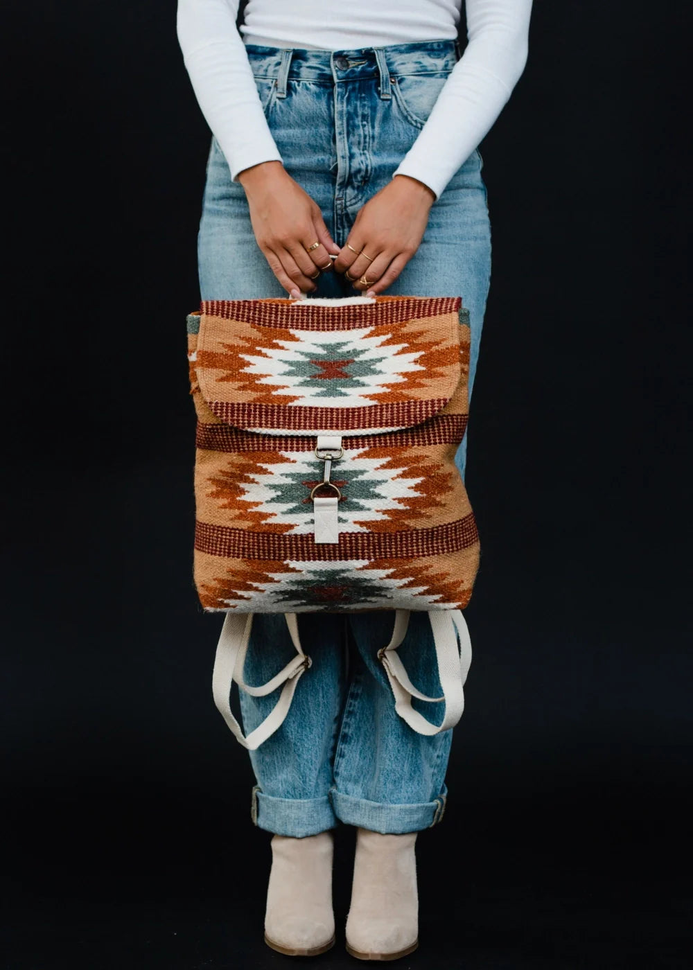 Brown, Rust & Teal Aztec Backpack